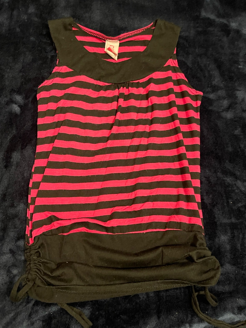 Girls' Black & Pink Striped Tank Top - Brand: Unlabeled